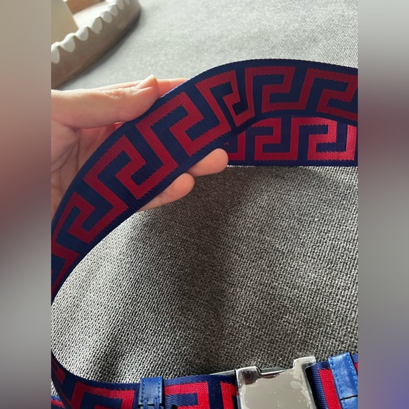 Versace Greca ribbon belt green & red - Picture 4 of 8